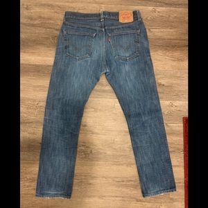 Levis 501 dark wash straight jeans